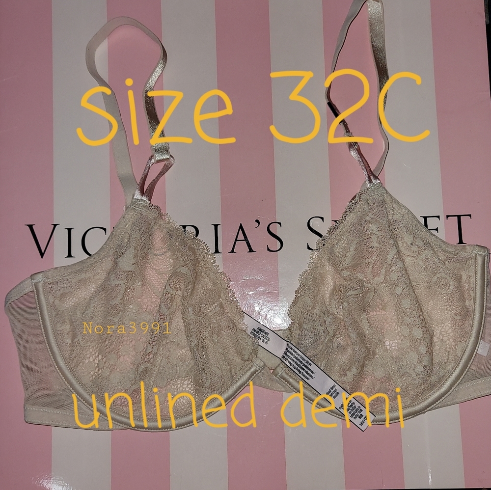 New VS unlined demi bra size 32C